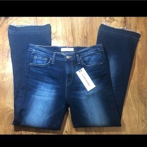 Flying Monkey Flare Jeans with raw hem